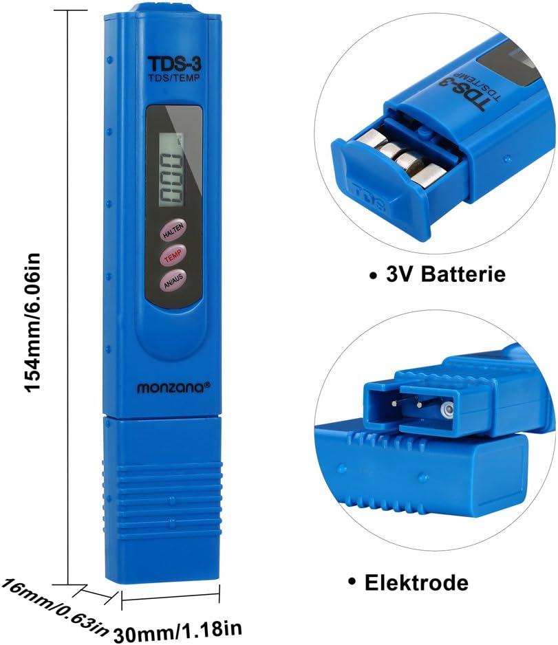 Monzana 2 in 1 TD PH Messgerät Tester Digitale Wassertester | mit LCD Anzeige | Batterie - verschiedene Modelle — Ansicht 4