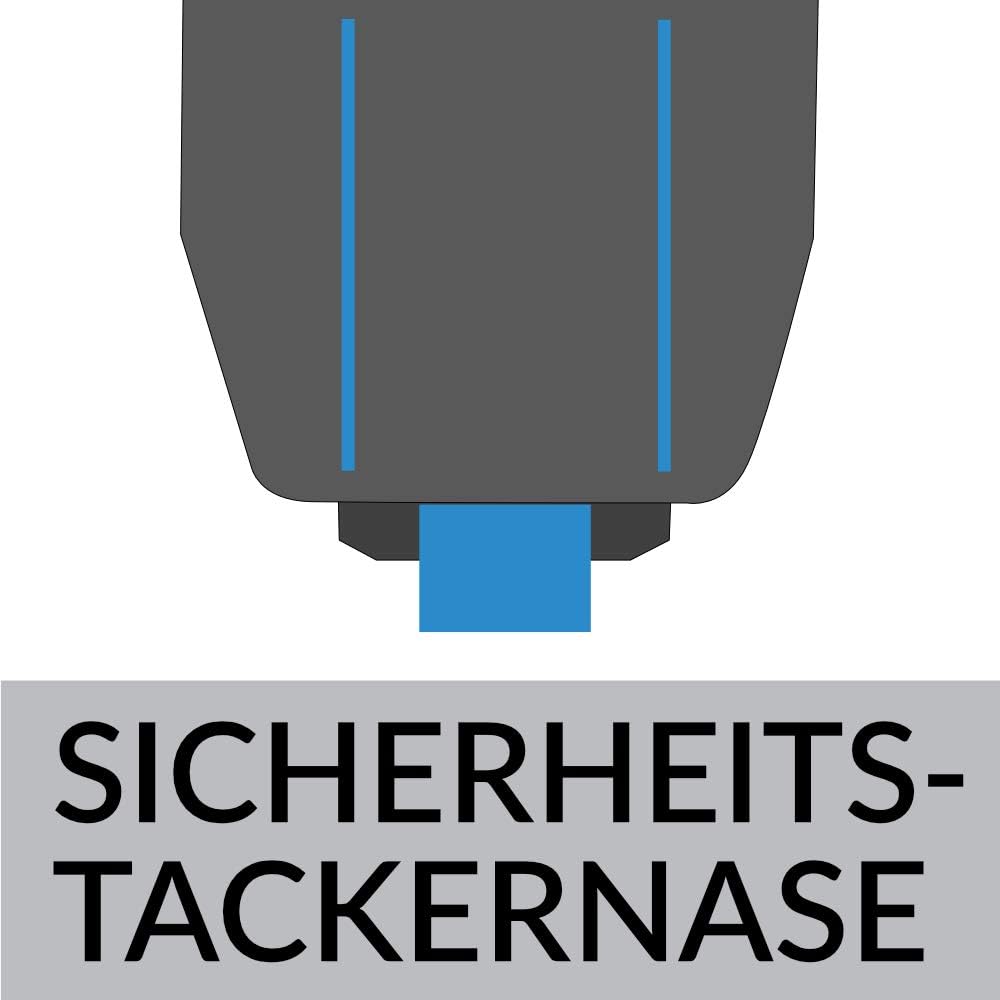 MONZANA® 2in1 Elektrotacker ergonomischer Softgrip Griff inkl. Klammern & Nägel Sicherheitsnase 30 Schüsse/Min Antistaumechanismus Kombi Tacker Nagler — Ansicht 6
