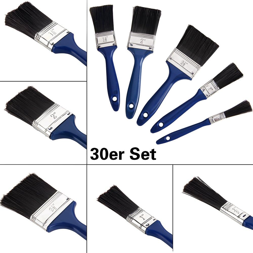 MONZANA® 30tlg Malerpinsel Set 5 versch. Größen für Holzlasur Lacke Farbe Pinselset Lasurpinsel Lackierpinsel Malerpinsel — Ansicht 3