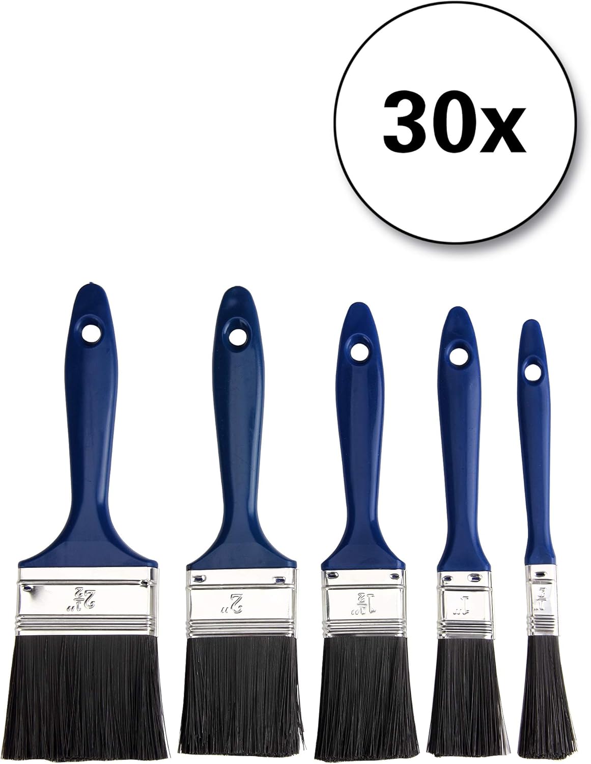 MONZANA® 30tlg Malerpinsel Set 5 versch. Größen für Holzlasur Lacke Farbe Pinselset Lasurpinsel Lackierpinsel Malerpinsel — Ansicht 6