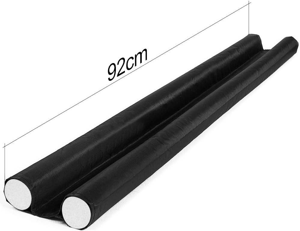 Monzana® 3X Zugluftstopper für Türen 92cm Doppeldichtung Luftzugstopper Windstopper Schwarz Zuschneidbar Haustür Lärmschutz Isolierung Kälte Polyester — Ansicht 6