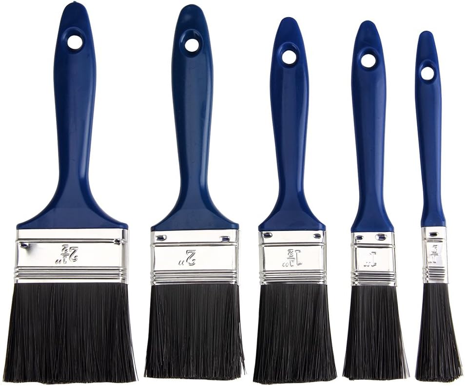MONZANA® 5tlg Malerpinsel Set 5 versch. Größen für Holzlasur Lacke Farbe Pinselset Lasurpinsel Lackierpinsel