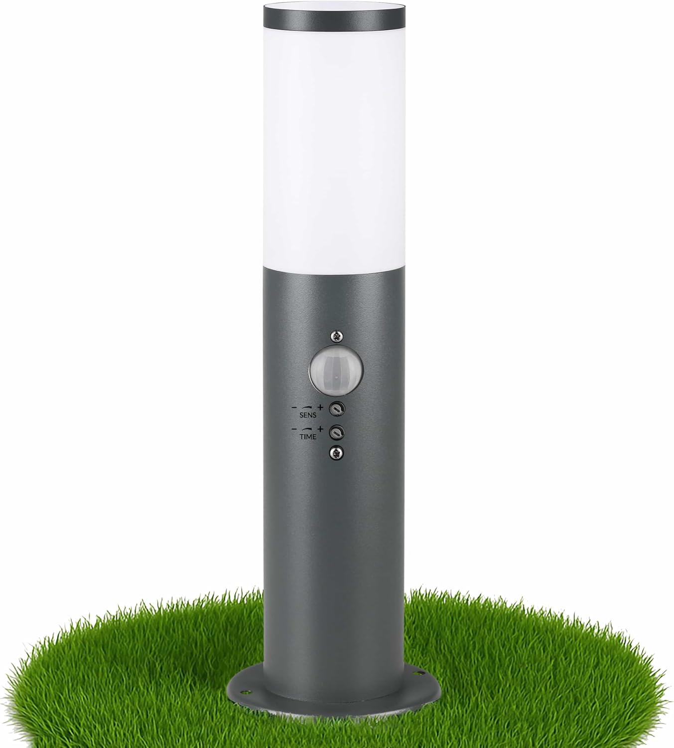 Monzana® Außenlampe mit Bewegungssensor Edelstahl 50cm Hoch E27 Fassung IP44 Wegeleuchte Garten Leuchte Beleuchtung für Außen Boden Outdoor Anthrazit — Ansicht 2