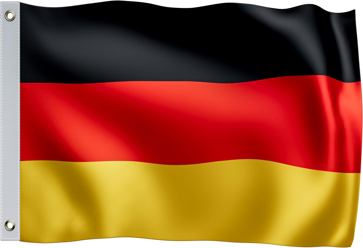 MONZANA® Deutschland Flagge 150x90cm Deutschlandfahne Metallösen strapazierfähig Fahne 100% Polyester Garten Outdoor Indoor Länder doppelt umsäumte Kanten Pflegeleicht