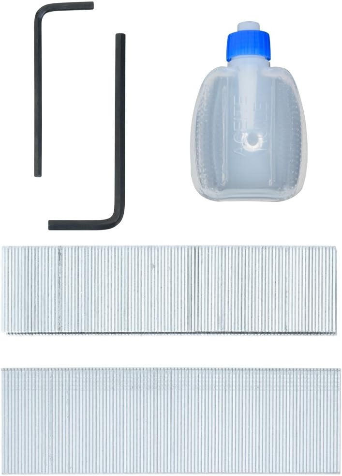 MONZANA® Drucklufttacker 2in1 1/4' 7,5bar Füllstandsanzeige Koffer inkl. Klammern und Nägel Druckluftnagler Klammergerät — Ansicht 4