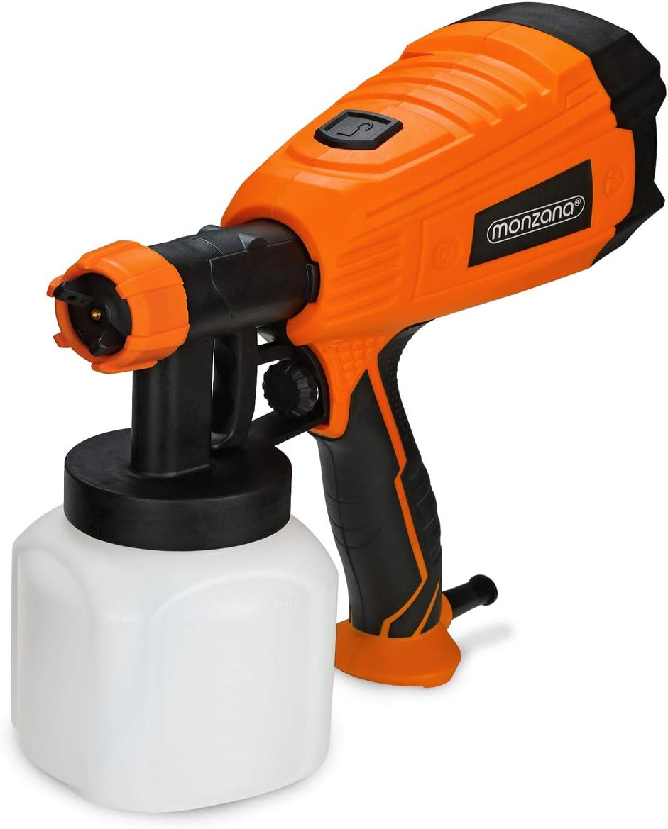 MONZANA® elektrisches Farbsprühsystem 800ml/min Behälter 500 W 3 Sprühmuster Farbsprühpistole Spritzpistole Lackierpistole Farbsprühgerät Einfülltrichter
