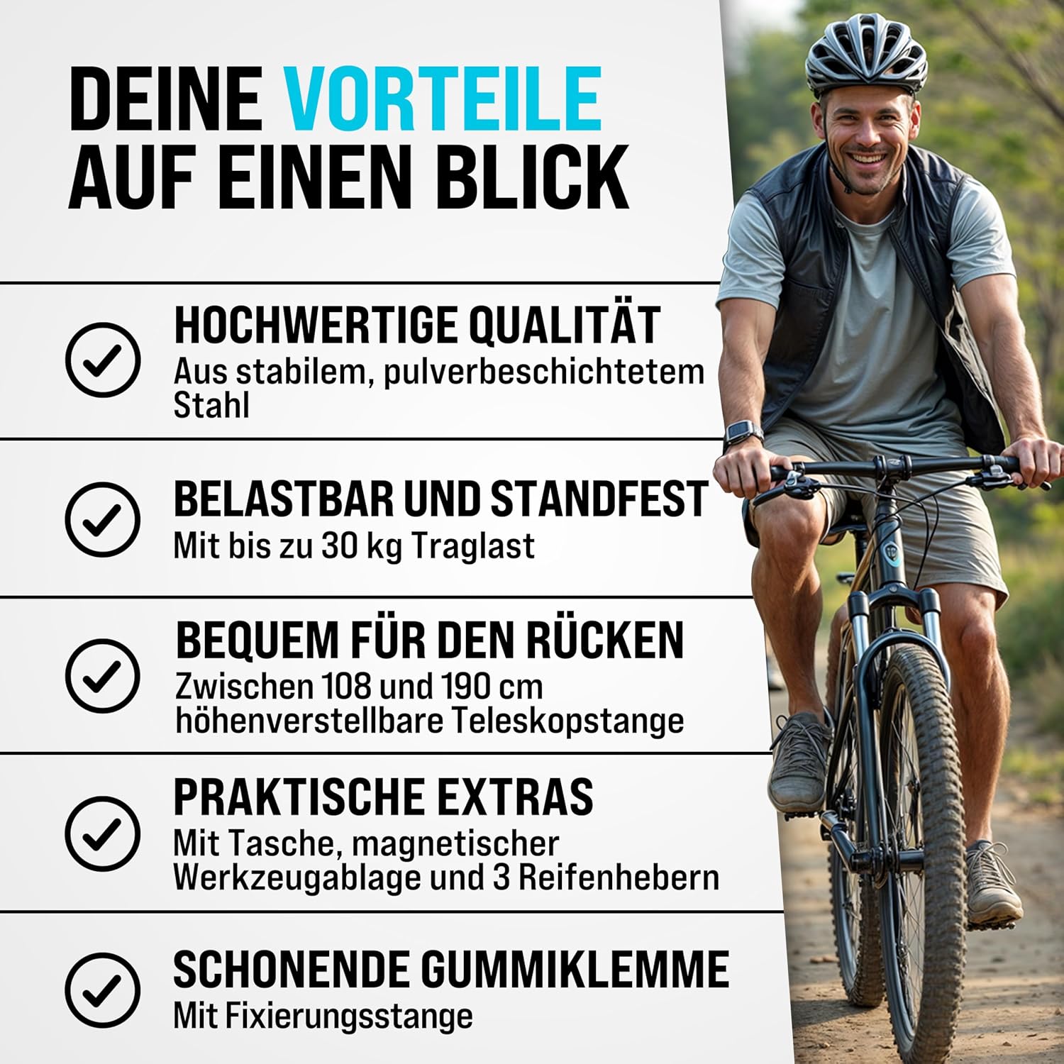 Monzana® Fahrradmontageständer Profi 30 kg Tragetasche Reifenheber Werkzeugablage Stahl klappbar höhenverstellbar Reparaturständer Fahrrad — Ansicht 6