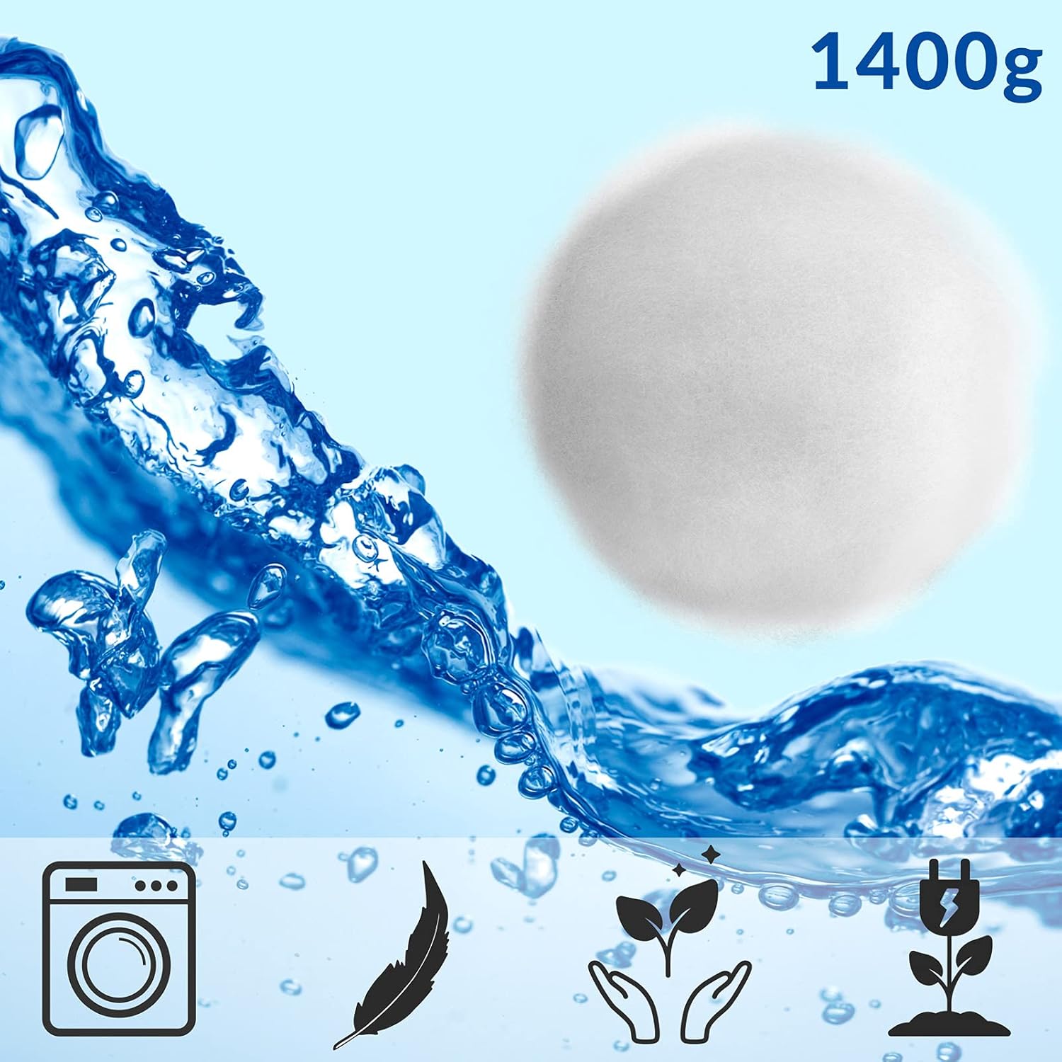 Monzana Filterbälle 1400g ersetzen 50kg Filtersand für Pool Schwimmbad Aquarium Teich Sandfilteranlage Filterkugeln Filter Balls — Ansicht 3