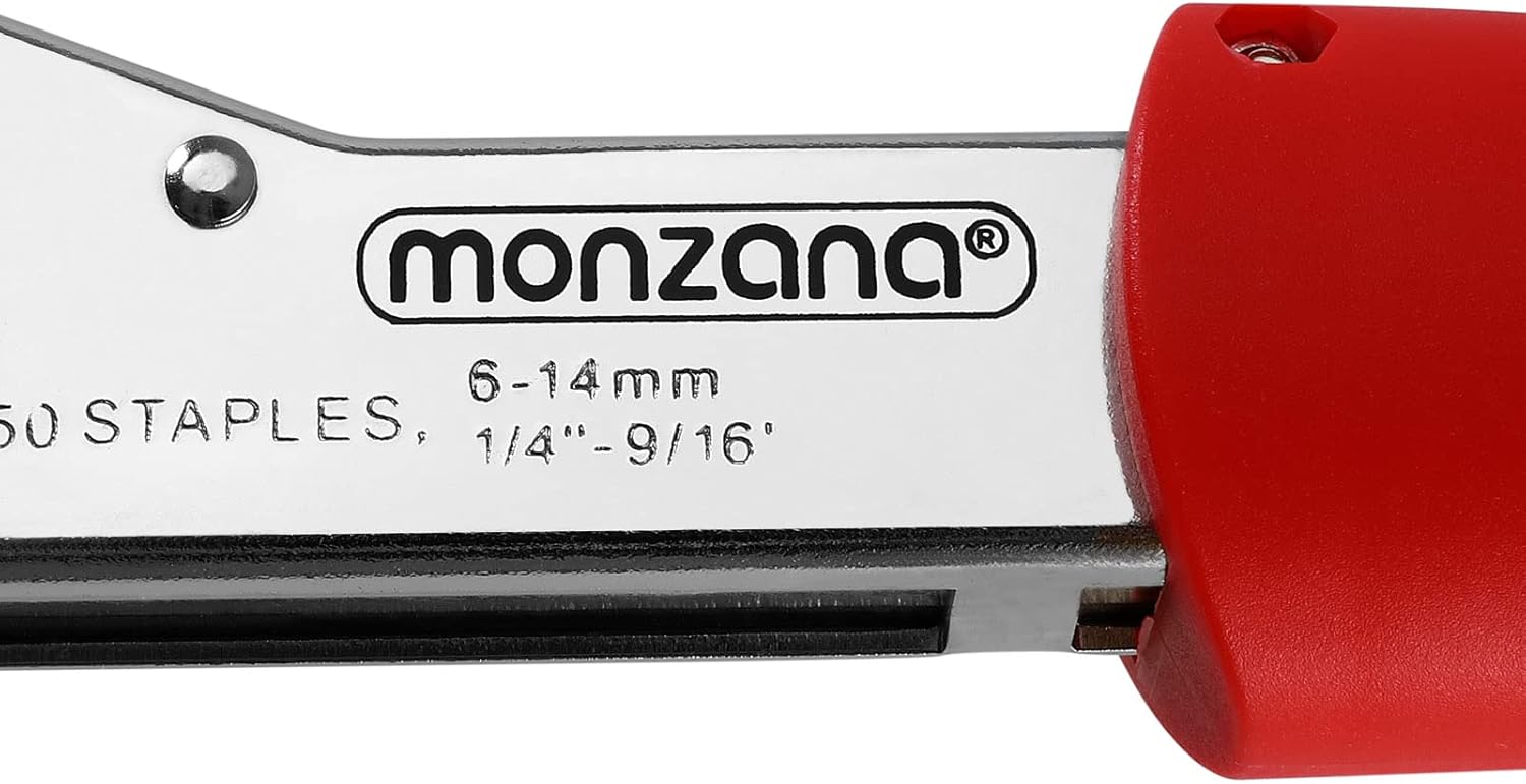MONZANA® Hammertacker Stahl rostfrei 6-14mm 500 Klammern Klammerzieher Schiebeverriegelung Schlagtacker Handtacker Tacker — Ansicht 6