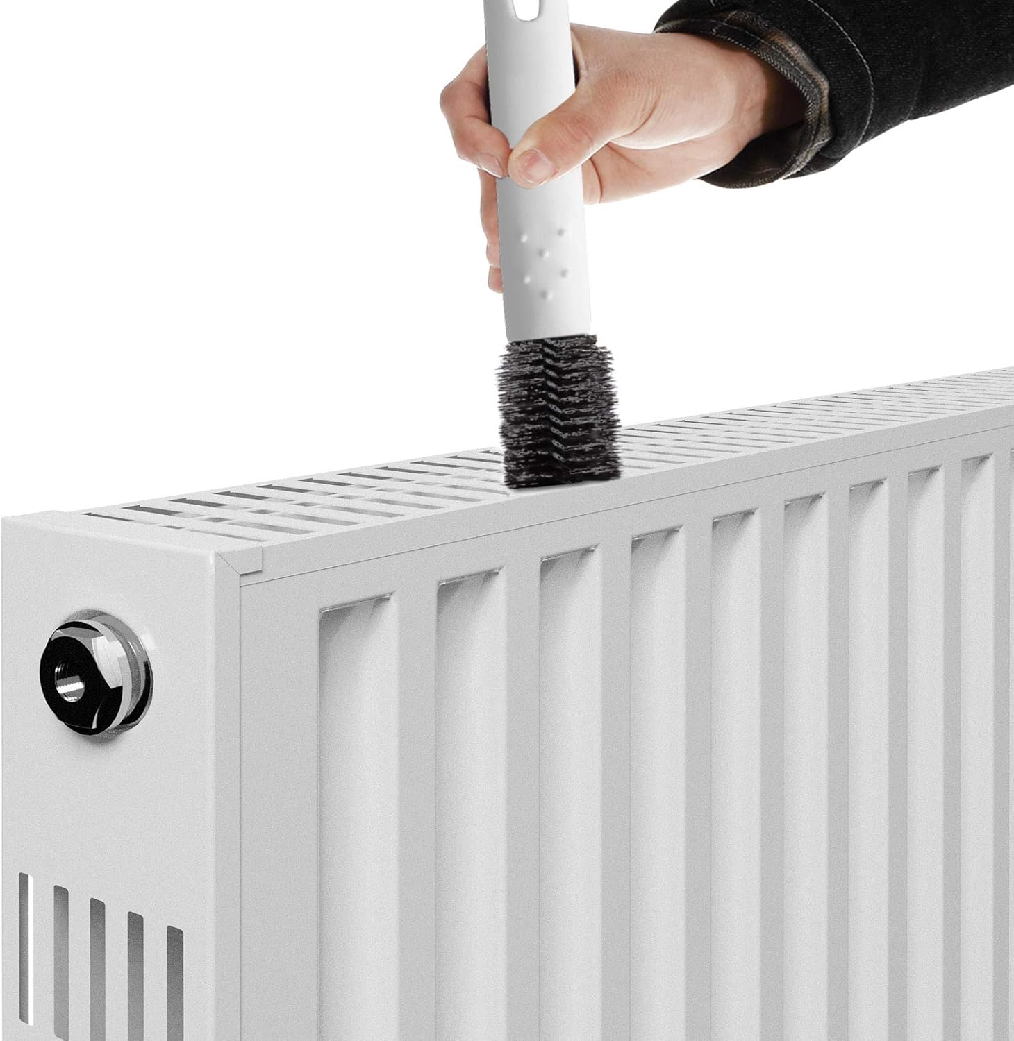 Monzana® Heizkörperbürste 84 cm Lang Flexibel Staub Reinigungsbürste Öse am Griff Heizungsreinigung Radiatorenbürste Rippenheizkörper Flachheizkörper — Ansicht 2