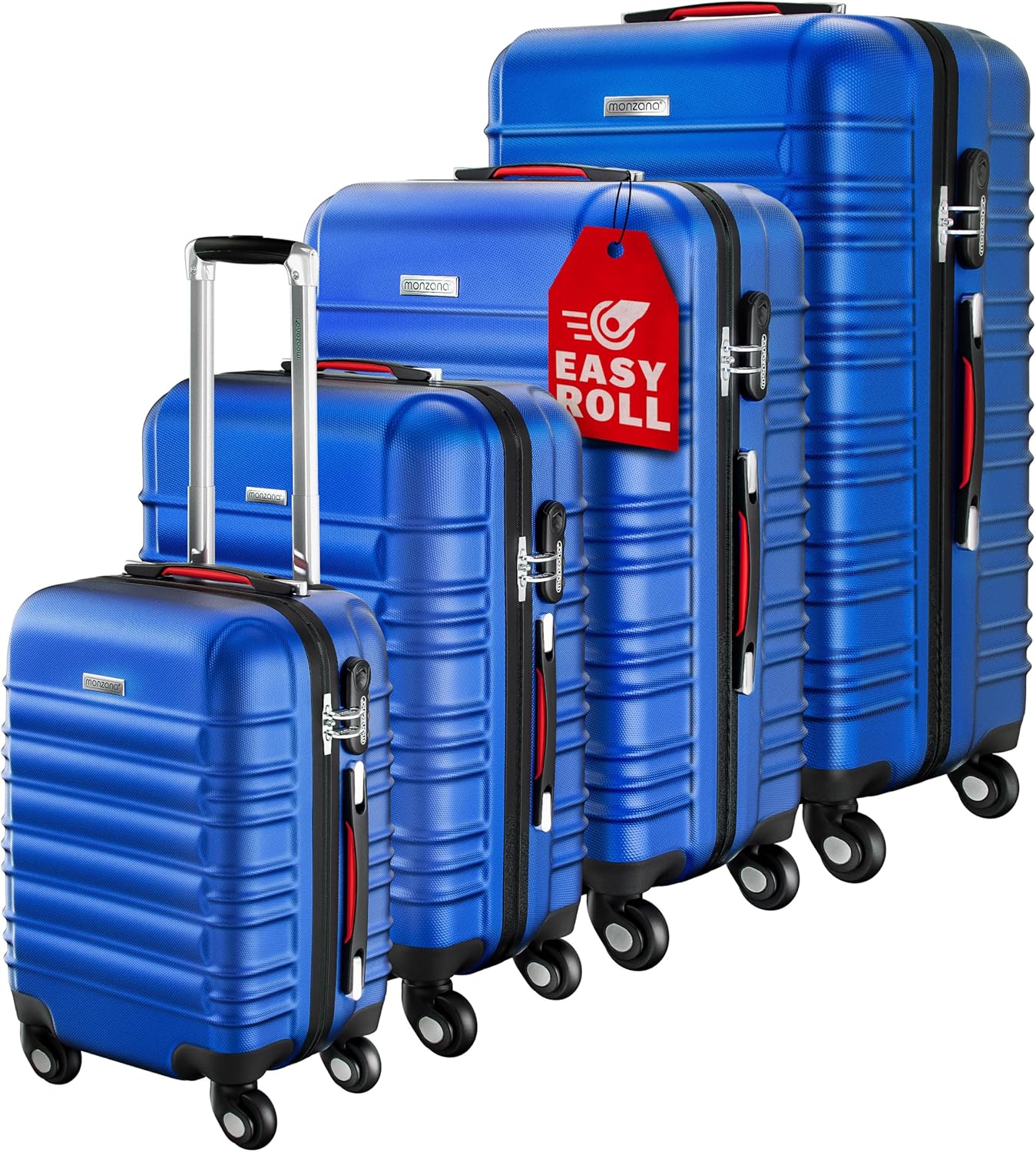 Monzana® Kofferset 4tlg Hartschalen Koffer S-M-L