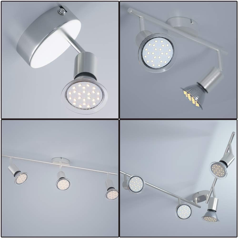 Monzana LED Deckenstrahler Spot Lampe 3 flammig rund 9W schwenkbar GU10 mit Leuchtmittel Spotleuchte Deckenlampe Leuchte — Ansicht 6