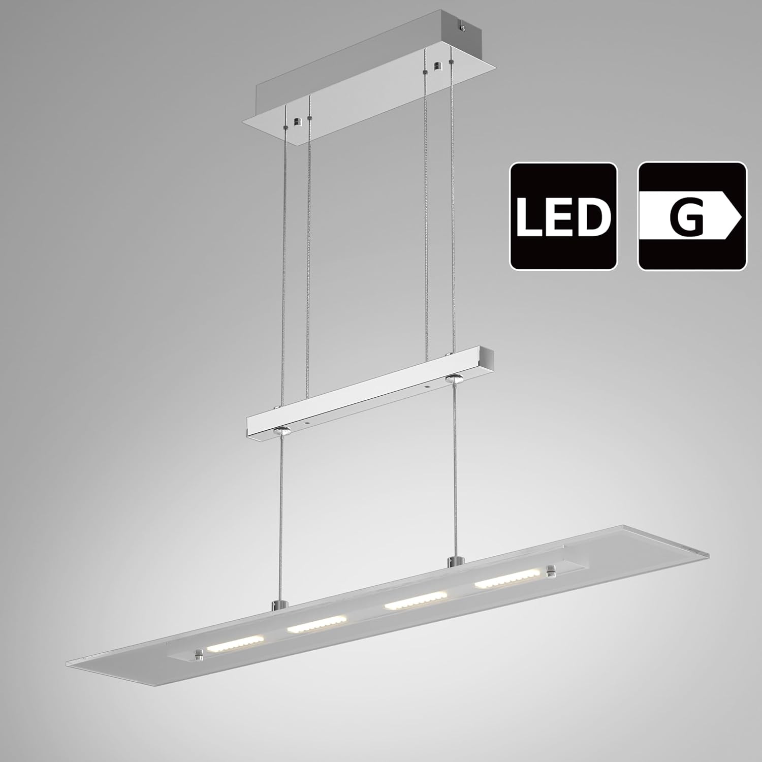 Monzana LED Pendelleuchte warmweiß stufenlos 20W 1600lm Deckenlampe Hängeleuchte Esstischleuchte Deckenleuchte Küche — Ansicht 2