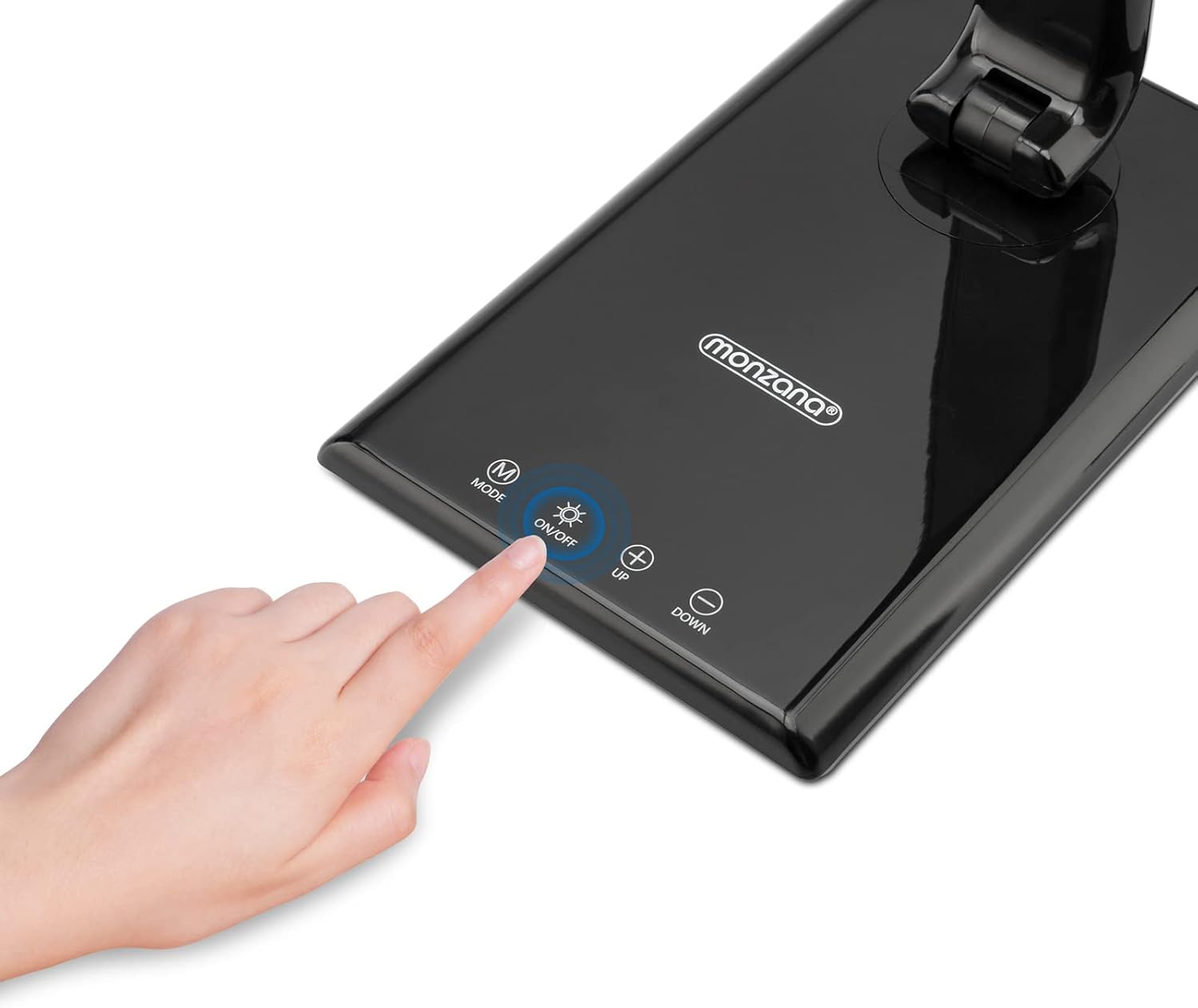 Monzana LED Schreibtischlampe USB Anschluss 3 Farb- 5 Helligkeitsstufen Touch Dimmbar Warmweiß Tischlampe Büro Nachttischlampe Warmes Licht Schwarz — Ansicht 6