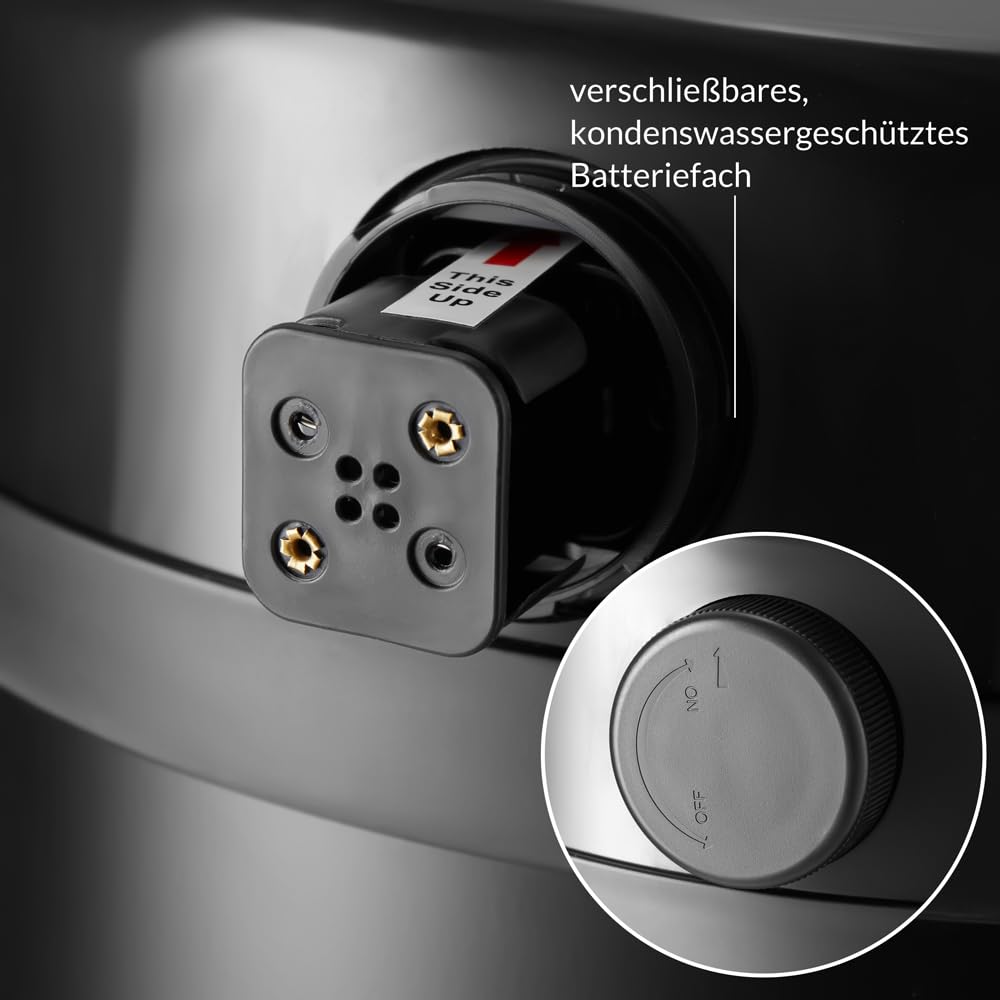 Monzana® Mülleimer Küche mit Sensor 30L Edelstahl USB Ladekabel Berührungslos Deckel Hygienisch Papierkorb Automatik Abfalleimer Wasserdicht Büro Schwarz Recycling — Ansicht 5