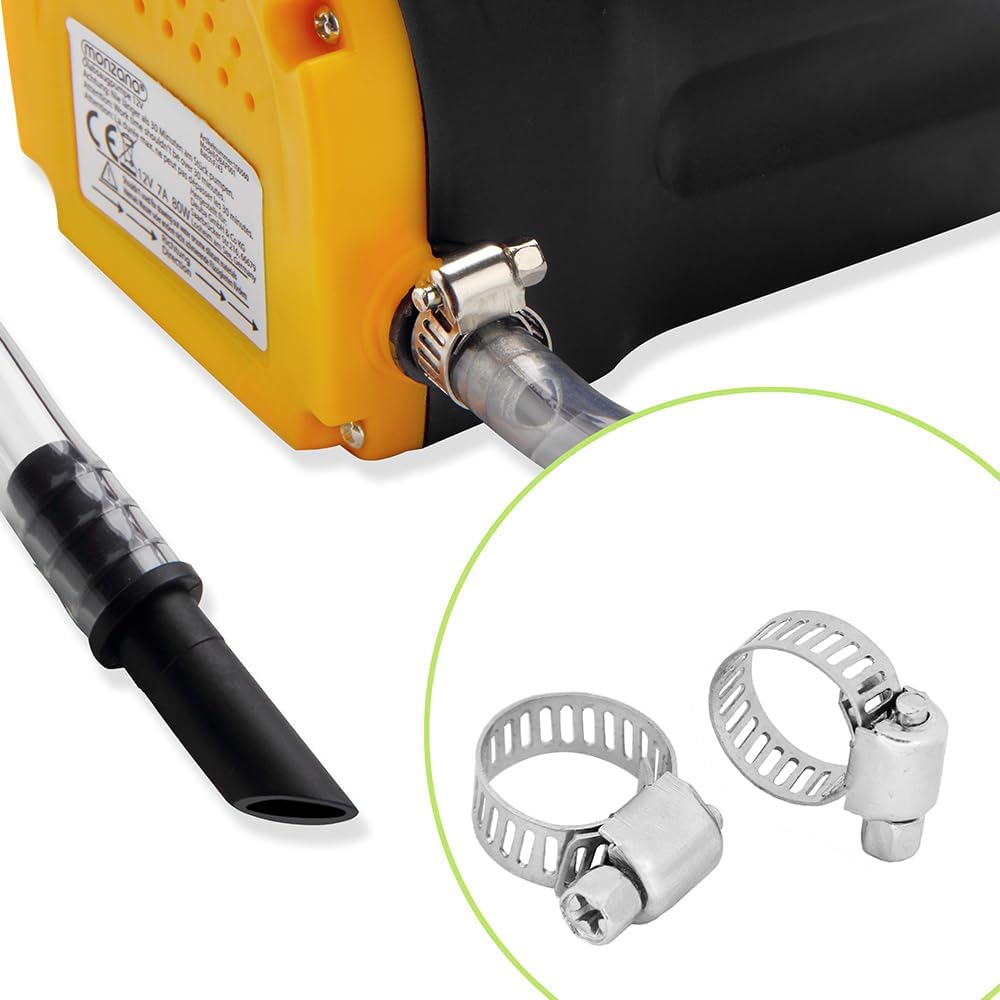 Monzana® Ölabsaugpumpe elektrisch 12V 80 Watt 5l/min Ölpumpe Absaugpumpe Pumpe Dieselpumpe Ölwechselpumpe Kraftstoffpumpe für Auto Motorrad KFZ — Ansicht 4