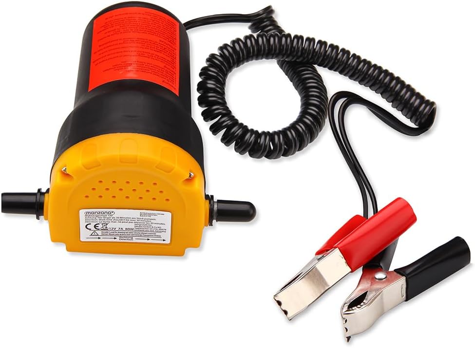 Monzana® Ölabsaugpumpe elektrisch 12V 80 Watt 5l/min Ölpumpe Absaugpumpe Pumpe Dieselpumpe Ölwechselpumpe Kraftstoffpumpe für Auto Motorrad KFZ — Ansicht 6