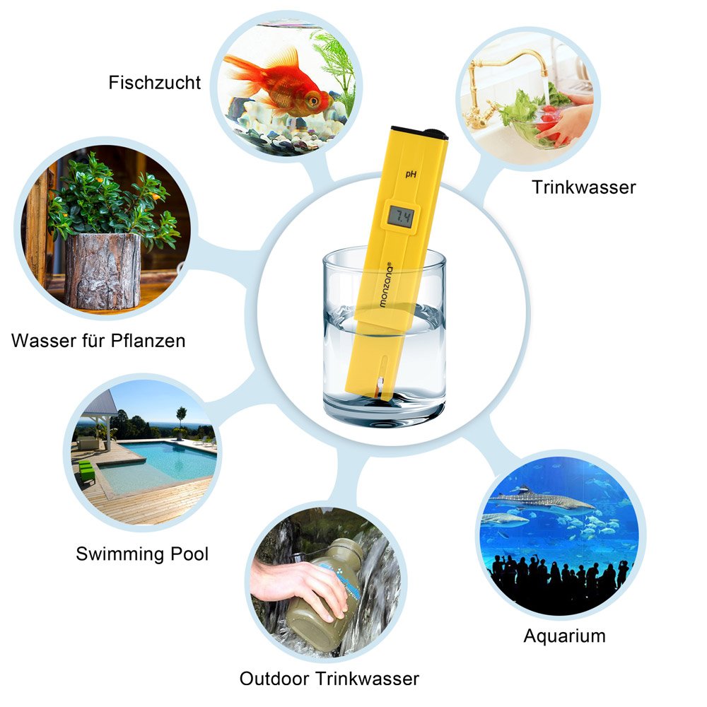 Monzana PH Messgerät Digitale Wassertester | mit LCD Anzeige | Batterie — Ansicht 6