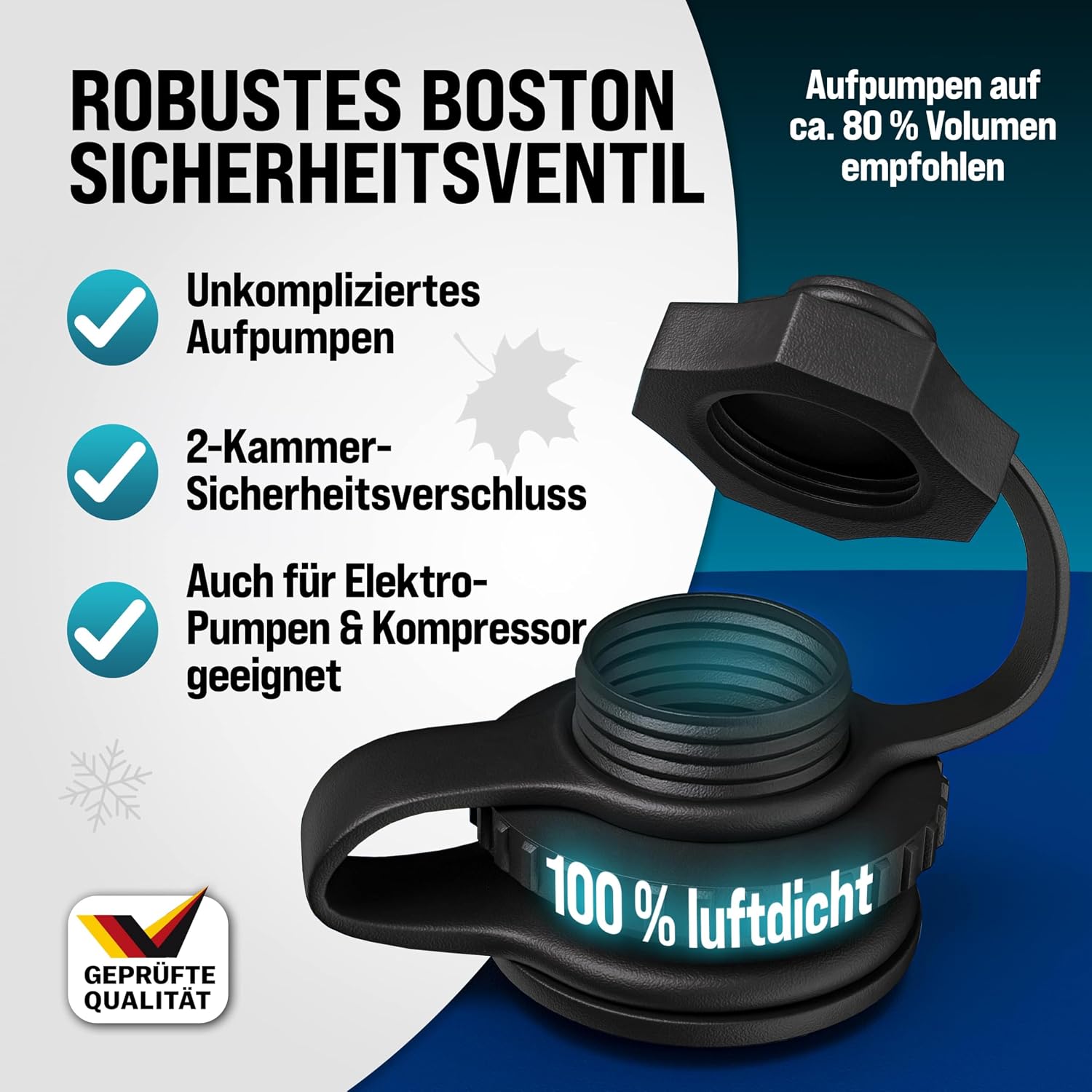 Monzana® Poolkissen 3m Winter Rund Chlorbeständig 2X Seil PVC Verstärktes Material bis -20° Doppelnaht Sicherheitsventil 6 Ösen Luftkissen Pool Abdeckung — Ansicht 5