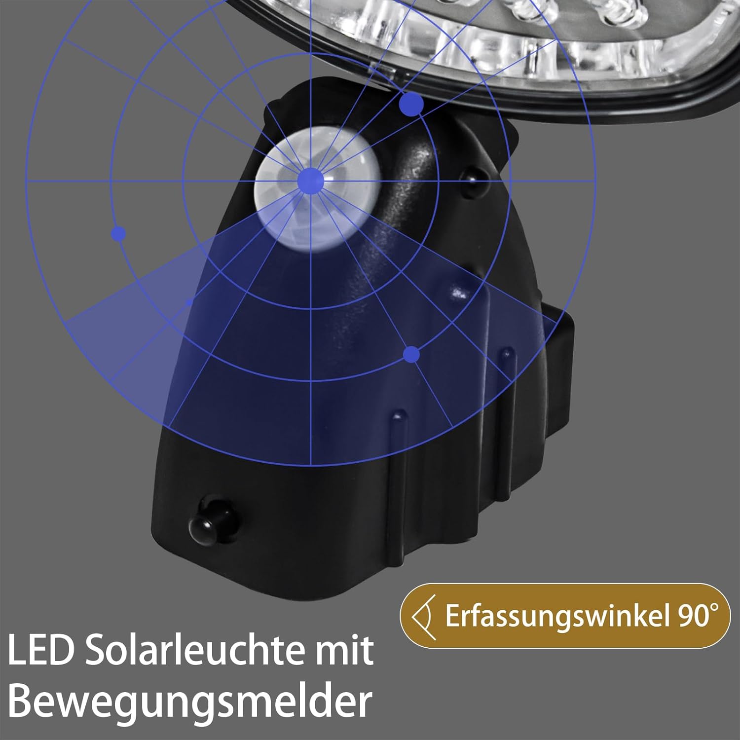 Monzana® Solarlampe für Außen mit Bewegungsmelder 3er Set LED Wetterfest Solar Panel 5m Kabel Wand Leuchte Lampe Strahler — Ansicht 6