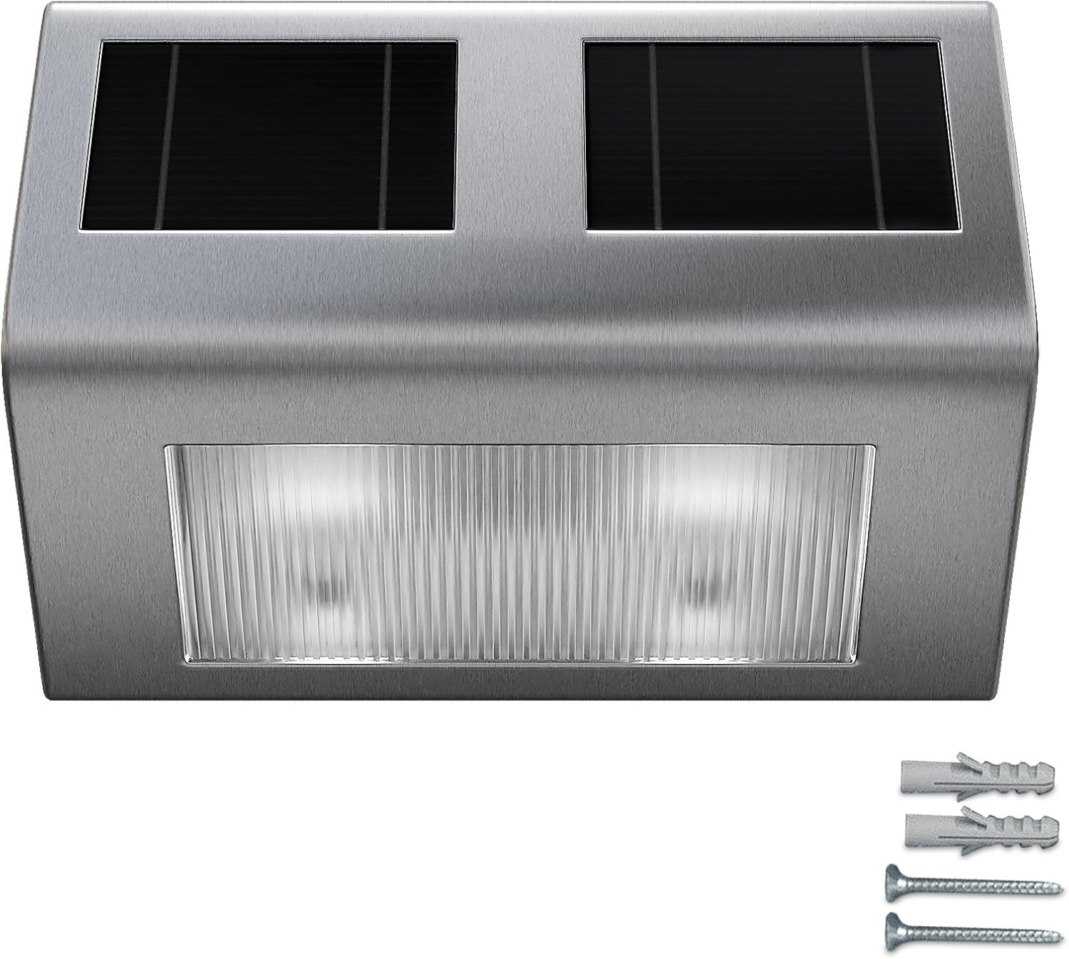 Monzana® Solarstrahler für Außen Edelstahl IP65 Solar Außenlampe mit Dämmerungssensor LED Solarleuchte Wand Garten Terrasse Solar Scheinwerfer für Außen — Ansicht 4