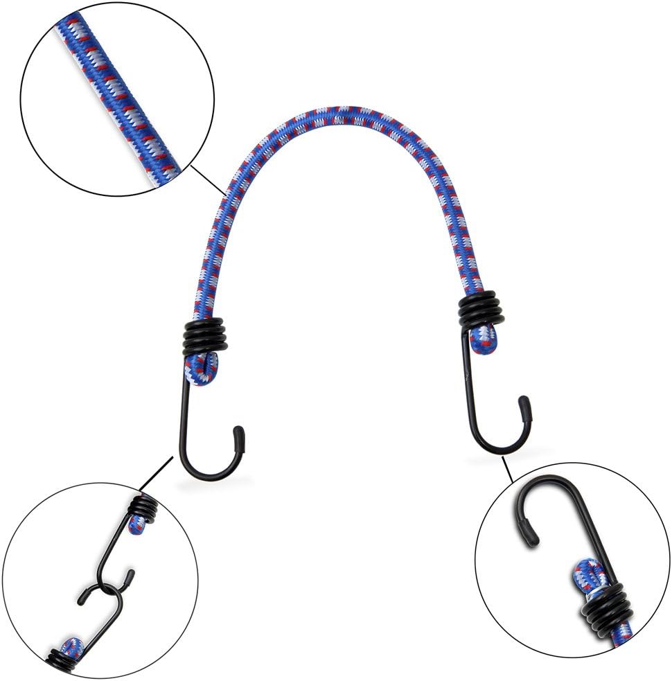 MONZANA® Spanngummi mit Haken Sicherer Halt & vielseitig einsetzbar 10er Set Expander 30,5cm wetterfest Gepäckspanner Gummispanner mit Haken — Ansicht 5