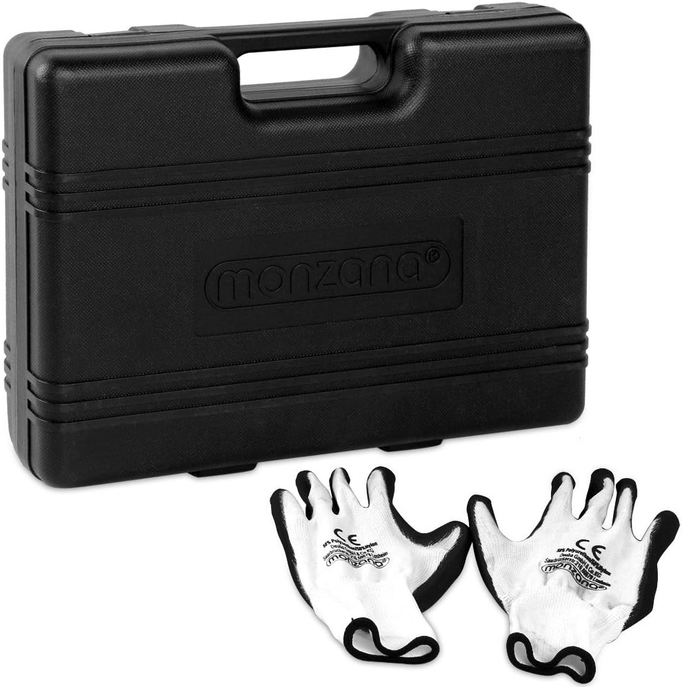 MONZANA® Steckschlüsselsatz 94 tlg. CV-Stahl 1/4' + 1/2' Transportkoffer Nusskasten Knarrenkasten Ratschenkasten — Ansicht 4