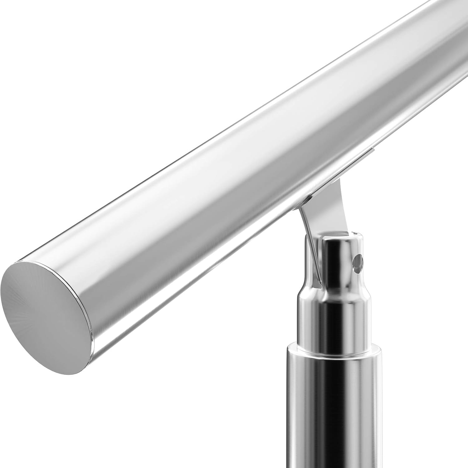 MONZANA® Treppengeländer Edelstahl Pflegeleicht 100cm mit 2 Querstreben Innen und Außen Handlauf Geländer Brüstung Balkon — Ansicht 4
