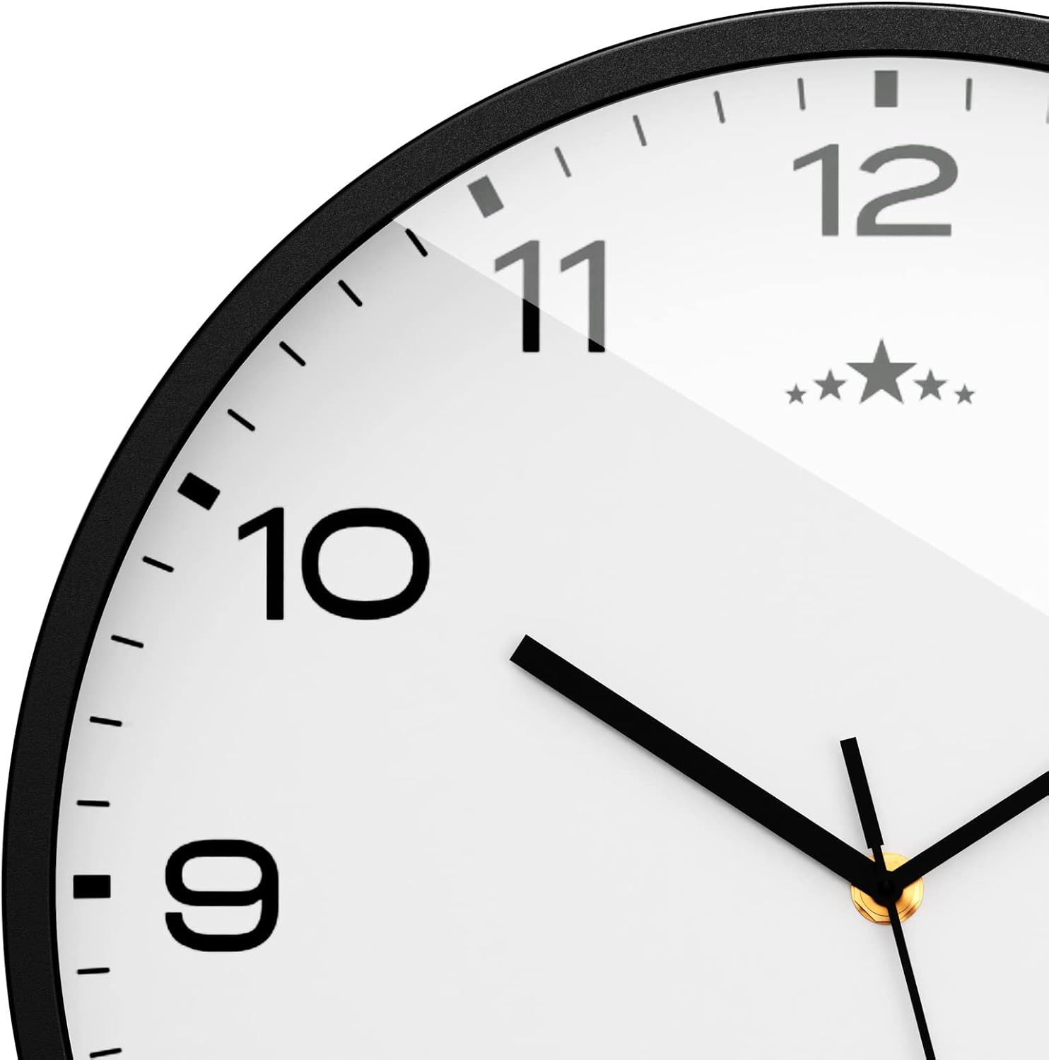 Monzana® Wanduhr Funk Automatische Zeitumstellung Geräuscharm Sekundenzeiger Quarzuhrwerk Analog 31 cm Hohe Genauigkeit Haushalt Funkuhr Uhr Schwarz Weiß — Ansicht 3