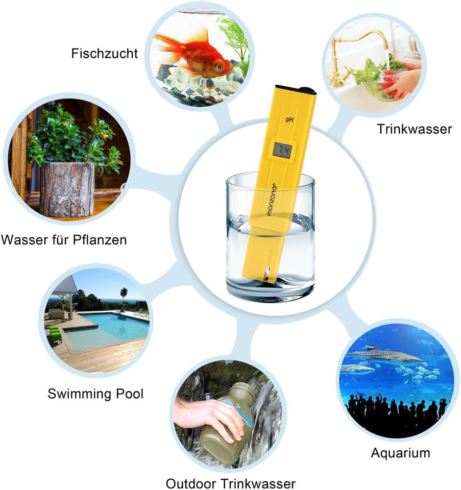 Monzana® Wassertester 3in1 Set | Messgerät für PH TDS EC und Temperatur | Pool Tester Digital Wasserprüfer — Ansicht 4