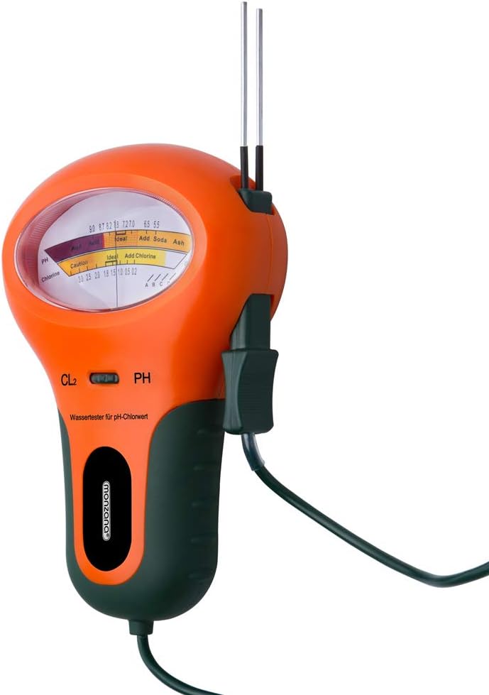 Monzana Wassertester Primeur für PH und Chlor 18x12x5cm