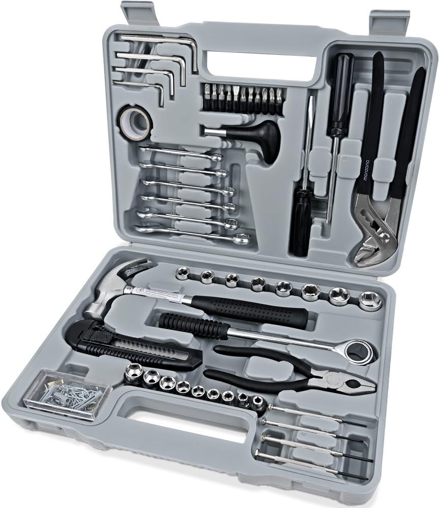MONZANA® Werkzeugset 141 tlg. Werkzeugkasten Werkzeugkiste Werkzeugsatz Werkzeugkoffer Werkzeugbox Haushalt Heimwerker